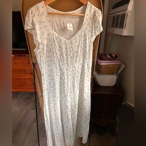 Woven Cleo tie back midi dress